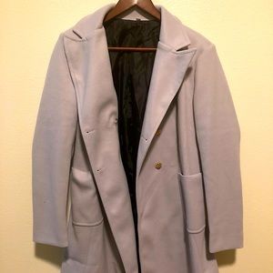 Shein: grey pea coat. Size L. Mid thigh length